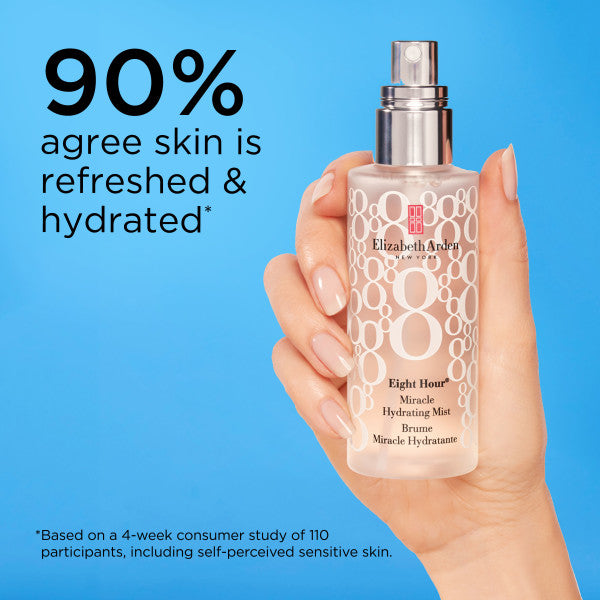 90% agree skin is refreshed and hydrated* *Based on a 4-week consumer study of 110 participants, including self-perceived sensitive skin