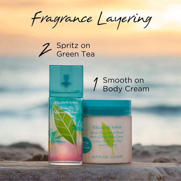 Fragrance Layering. 1- Smooth on Body Cream, 2-Spritz on Green Tea