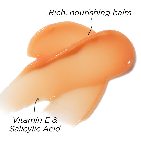 Texture is rich, nourishing balm with Vitamin E and Salicylic Acid