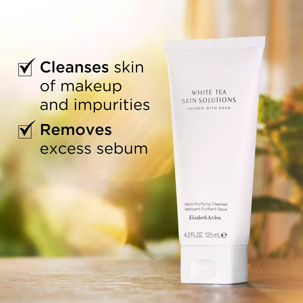 Cleanses skin of makeup and impurities, removes excess sebum