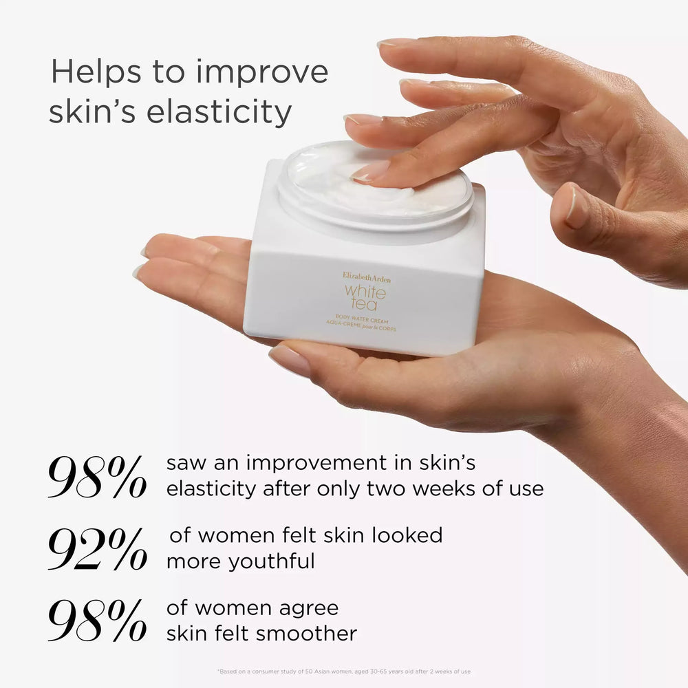 Helps to improve skin's elasticity. 98% saw an improvement in skin's elasticity after only 2 weeks of use. 92% of women felt skin looked more youthful. 98% of women agree skin felt smoother. *Based on a consumer study of 50 Asian women aged 30-65 after 2 weeks of use