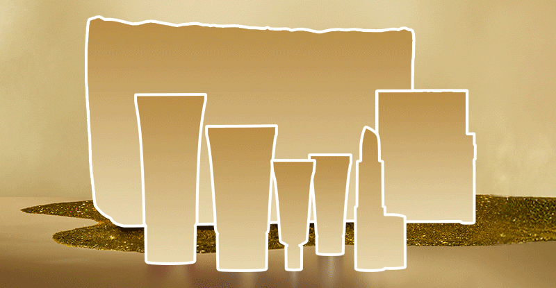 Animation showing 2 Elizabeth Arden Gift sets featuring deluxe size products and cosmetic bags