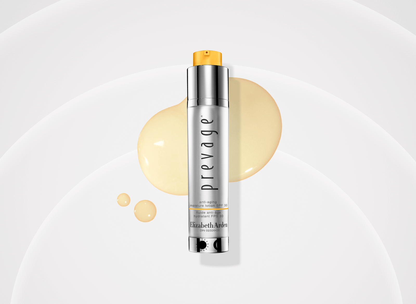 Prevage lotion with texture swipe with benefits copy "98% felt hydration and moisture and 95% saw more even skin tone and texture"