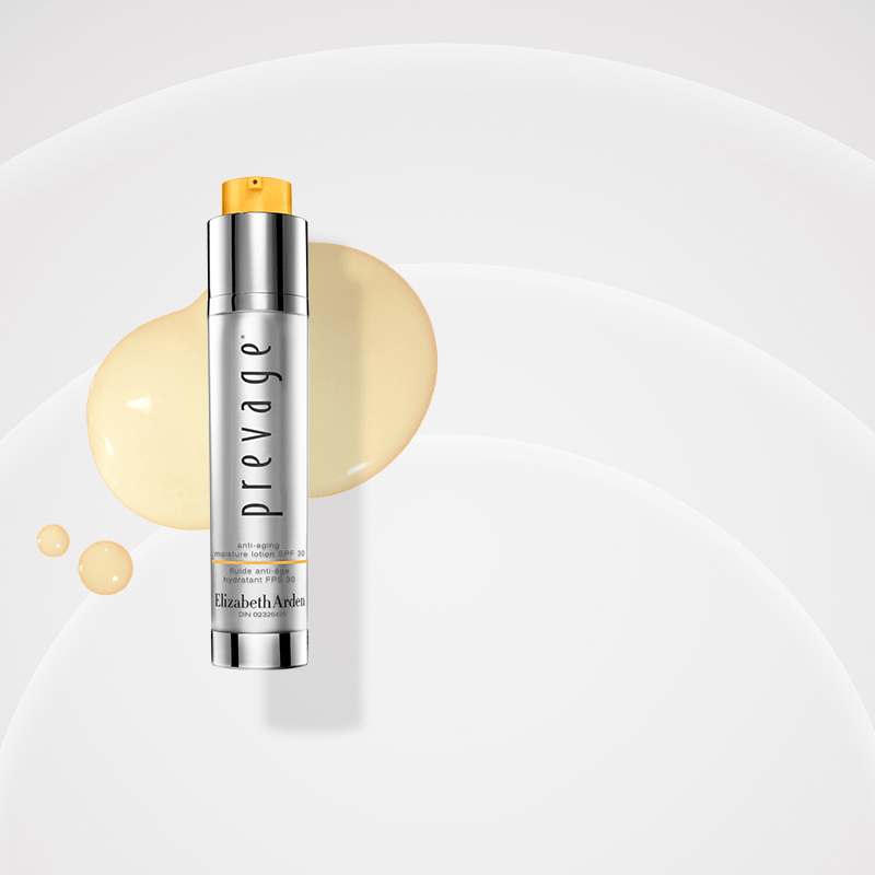 Prevage lotion with texture swipe with benefits copy "98% felt hydration and moisture and 95% saw more even skin tone and texture"