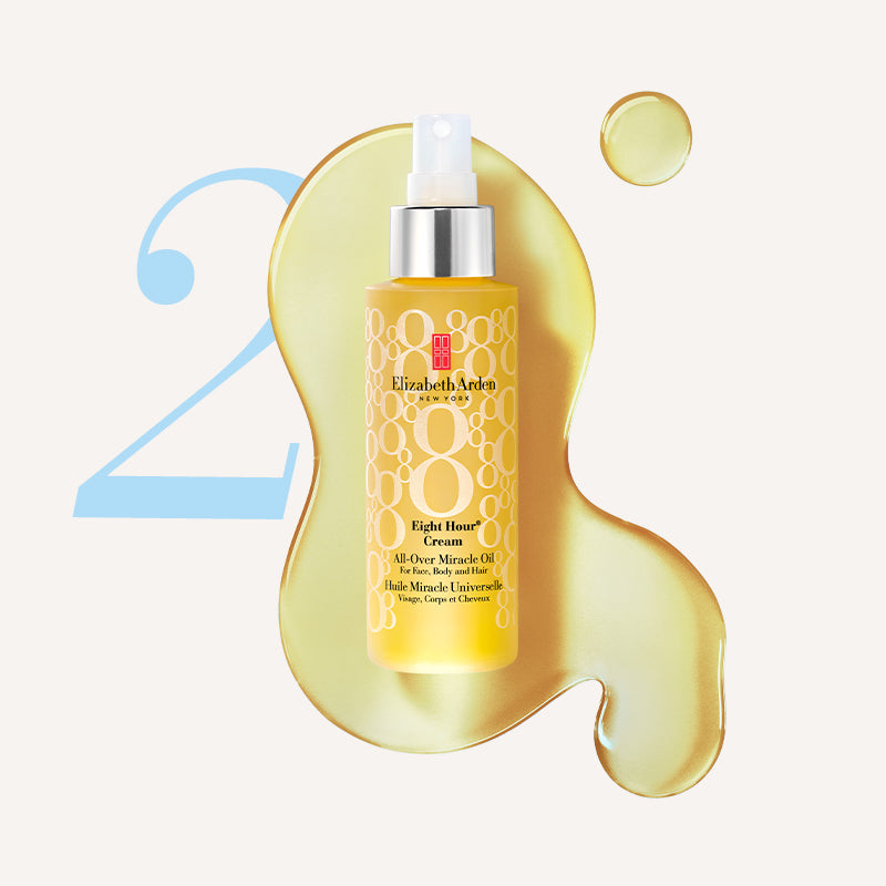 Elizabeth Arden Eight Hour All-Over MIracle OIl bottle on a white background