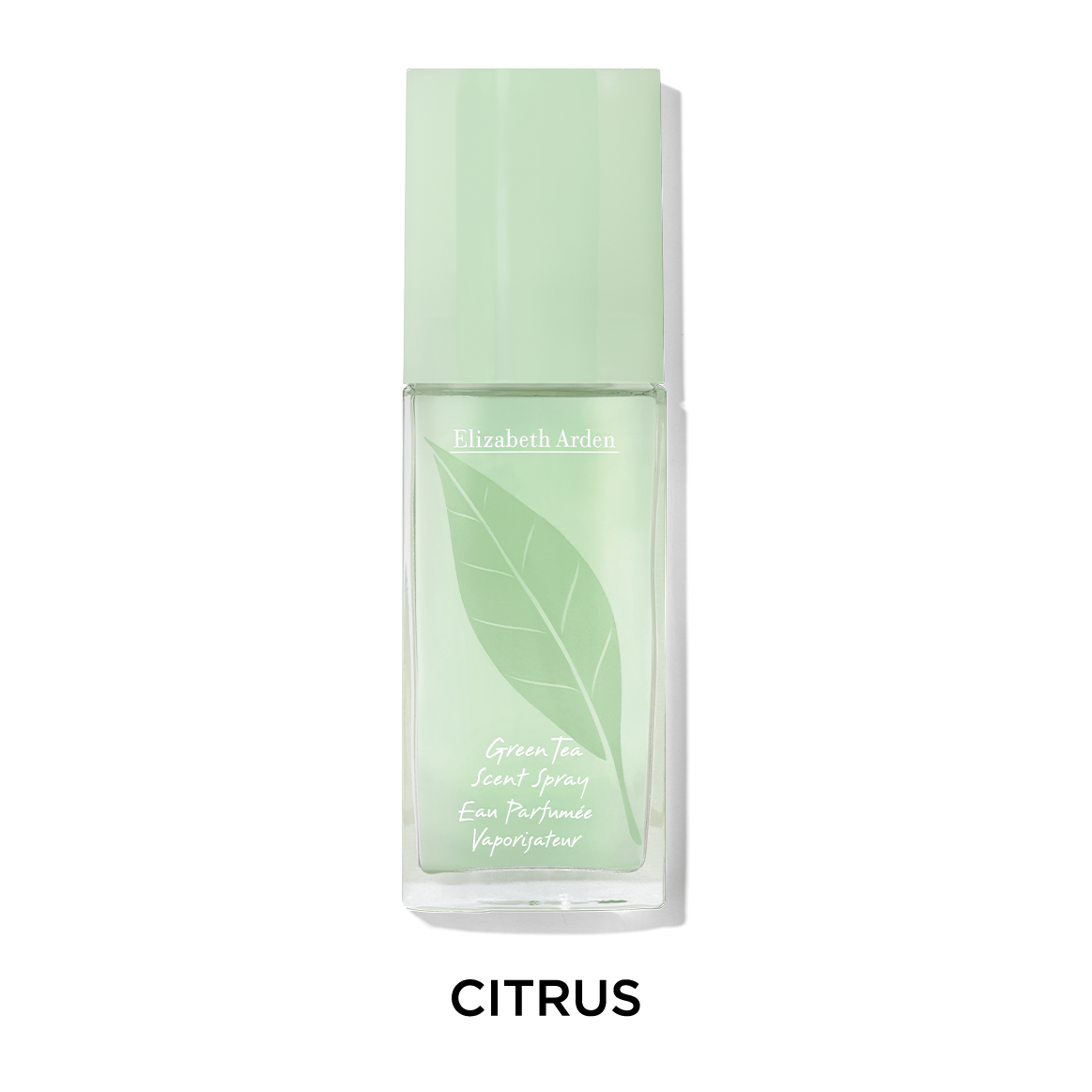 Elizabeth Arden Green Tea Spray with text "CITRUS"