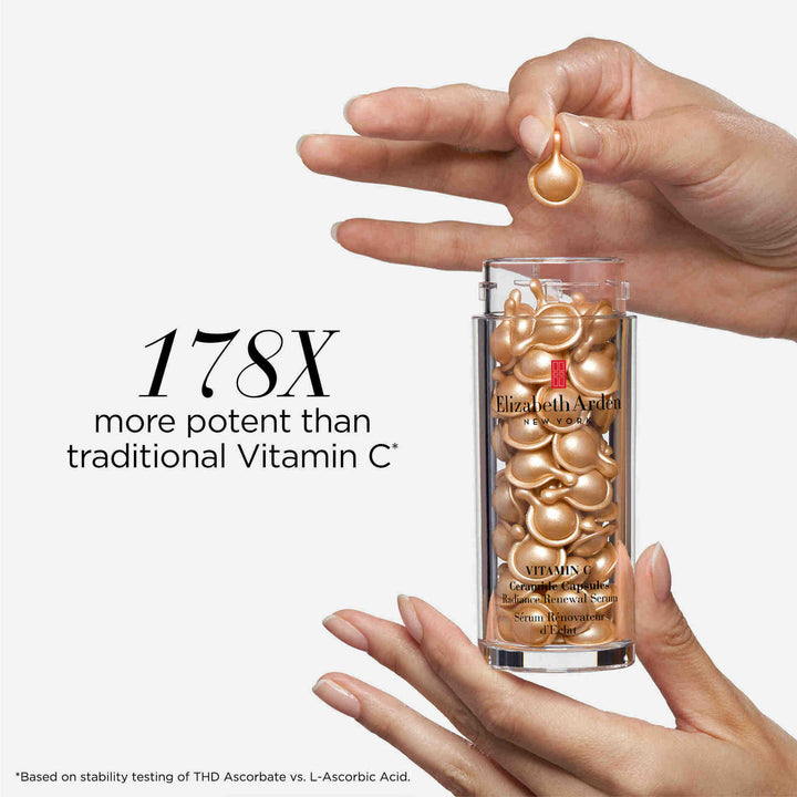 178X more potent than traditional Vitamin C**Based on stability testing of THD Ascorbate vs. L-Ascorbic Acid.