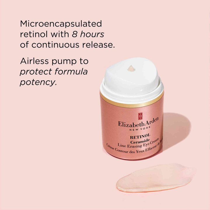 Microencapsulated retinol with 8 hours of continuous release. Airless pump to protect formula potency