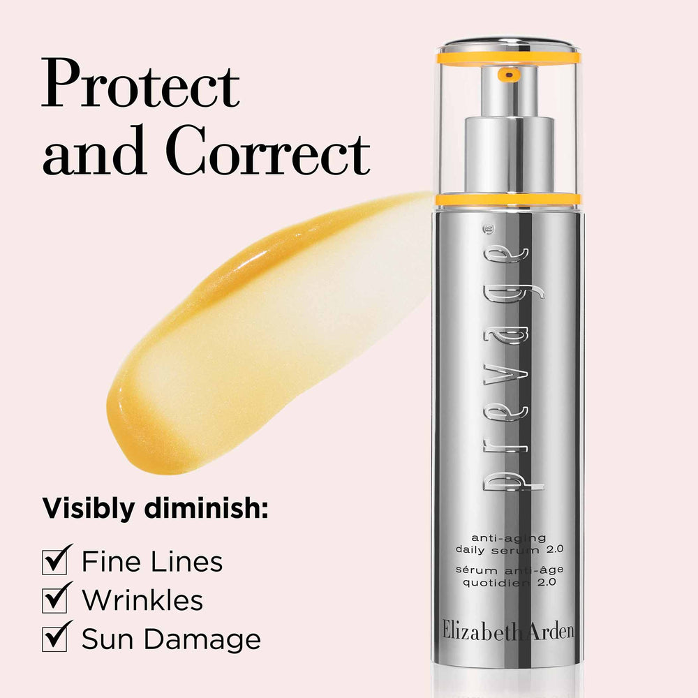 Protect and correct. Visibly diminish fine lines, wrinkles and sun damage
