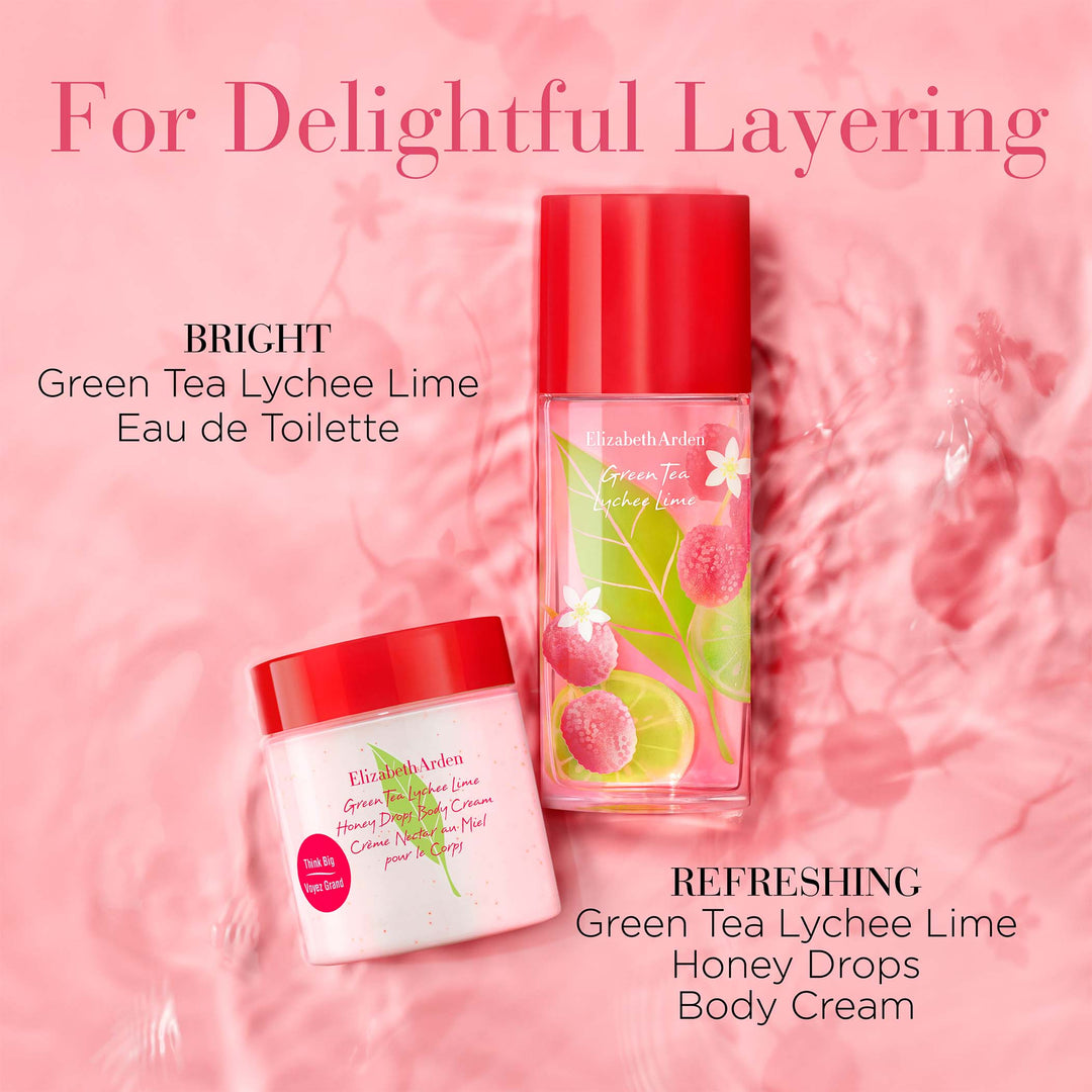 Bright Green Tea Lychee Lime EDT and Refreshing Green Tea Lychee Lime Honey Drops Body Cream