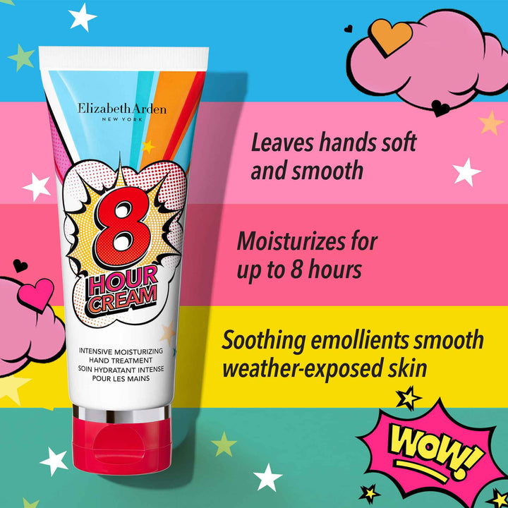 Leaves hands soft and smooth, moisturizes for up to 8 hours, soothing emollients smooth weather-exposed skin