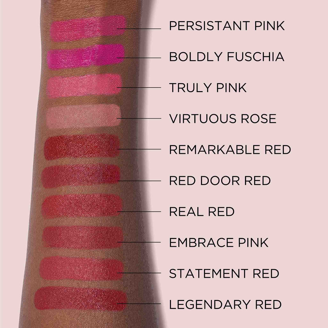 Lip Color Lipstick Arm Swatches on Dark Skin Tone
