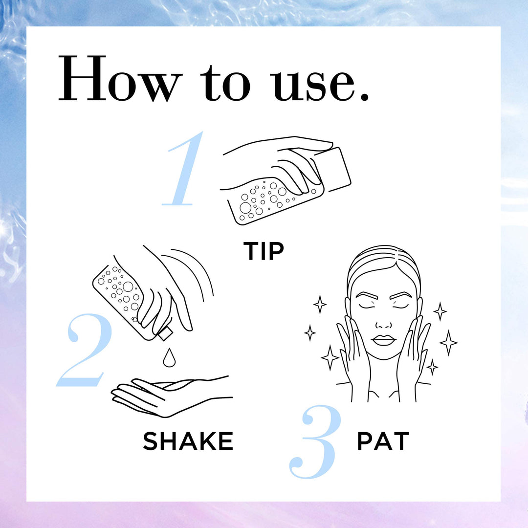How to use 1 Tip, 2 Shake, 3 Pat