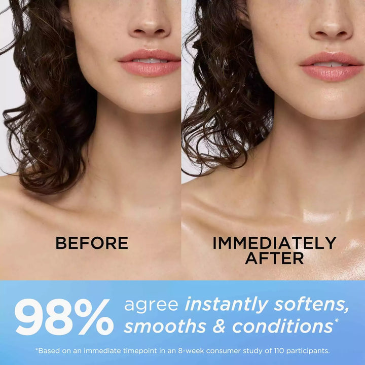 Before and Immediately After. 98% agree instantly softens, smooths and conditions* *Based on an immediate timepoint in an 8-week consumer study of 110 participants