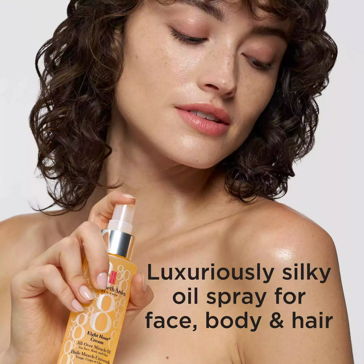 Luxuriously silky oil spray for face, body and hair