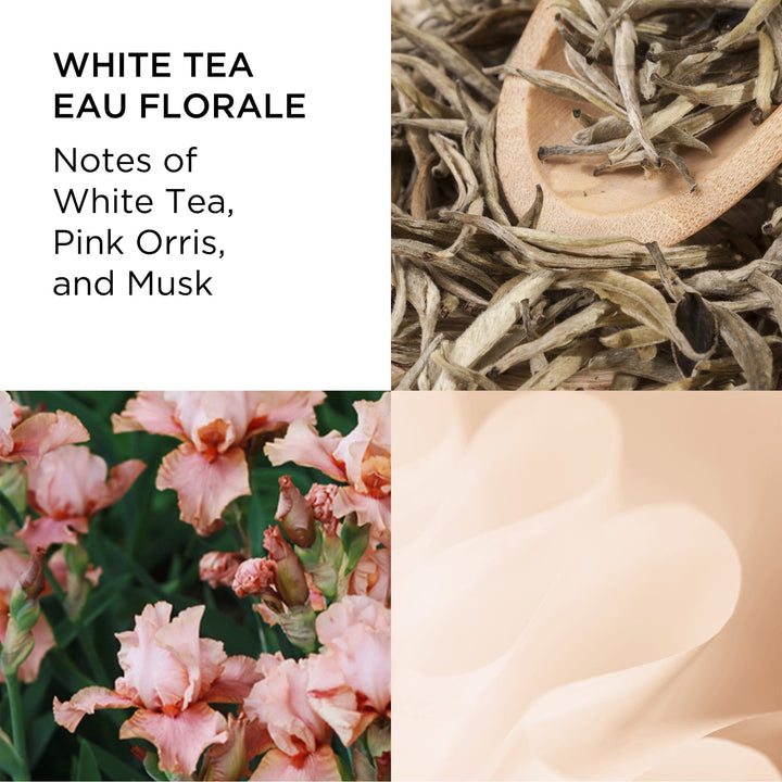 White Tea Eau Florale Ingredients-notes of white tea, pink orris and musk