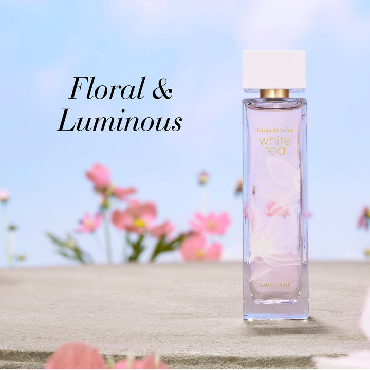 Stylized image of white tea florale. Floral & Luminous