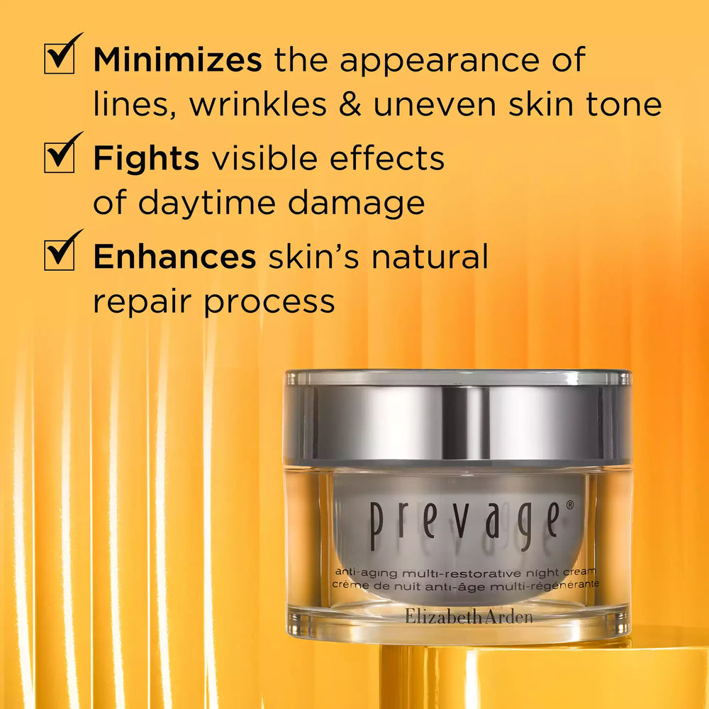 Minimizes the appearance of lines, wrinkles and uneven skin tone. Fights visible effects of daytime damage. Enhances skin's natural repair process