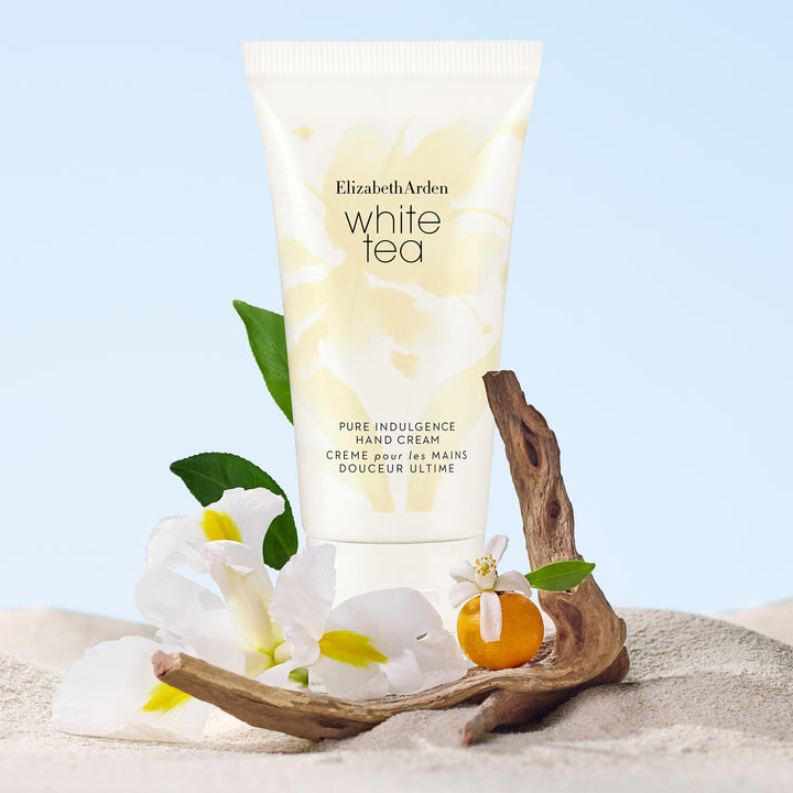 White Tea Hand Cream with ingredients white tea vapors, Madras Wood and a Trio of Tranquility Musks.
