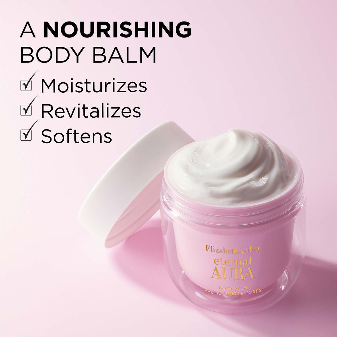 Eternal Aura Body Balm is a nourishing body balm that moisturizes, revitalizes and softens.