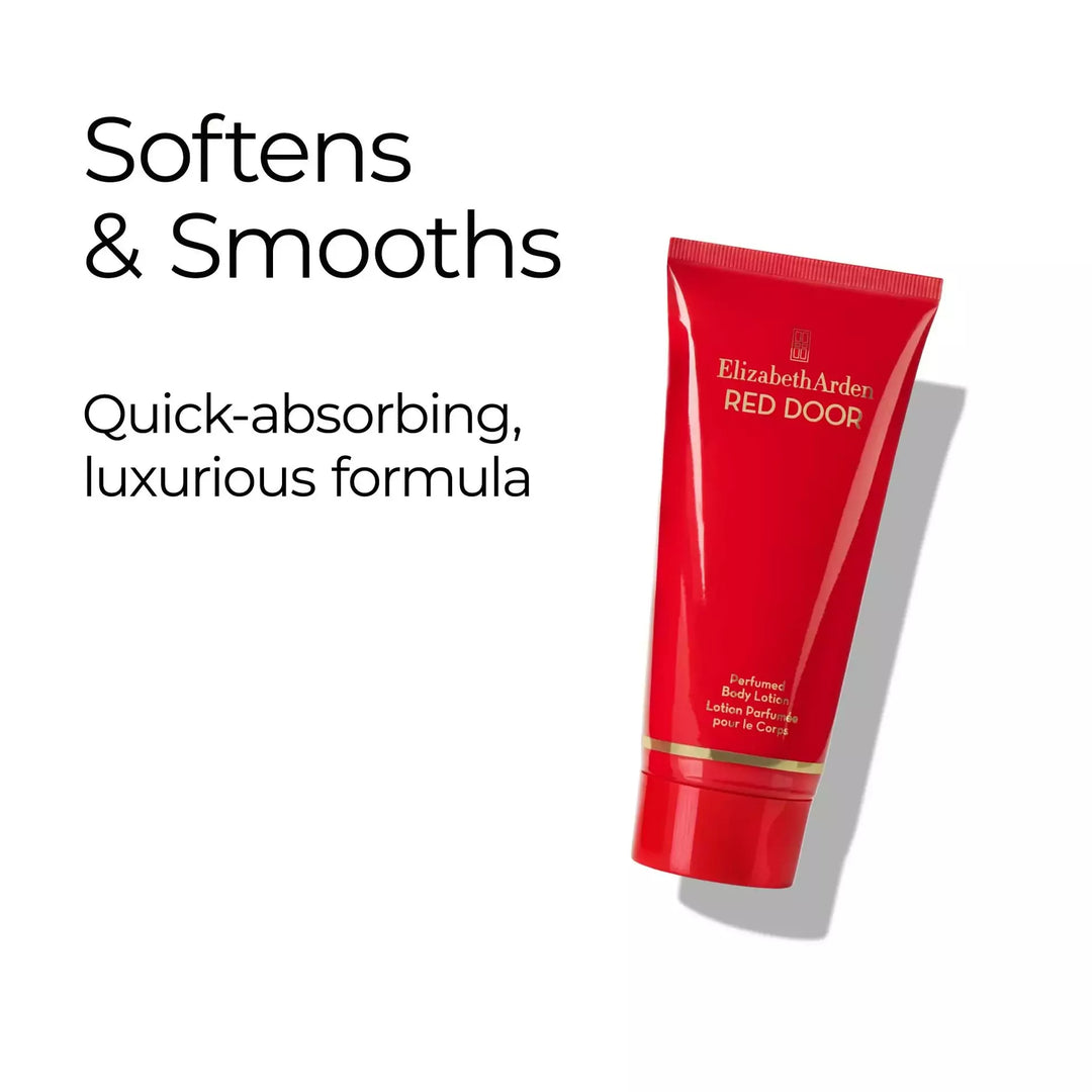 Red Door Body Lotion softens and smooths. It as a quick-absorbing, luxurious formula.