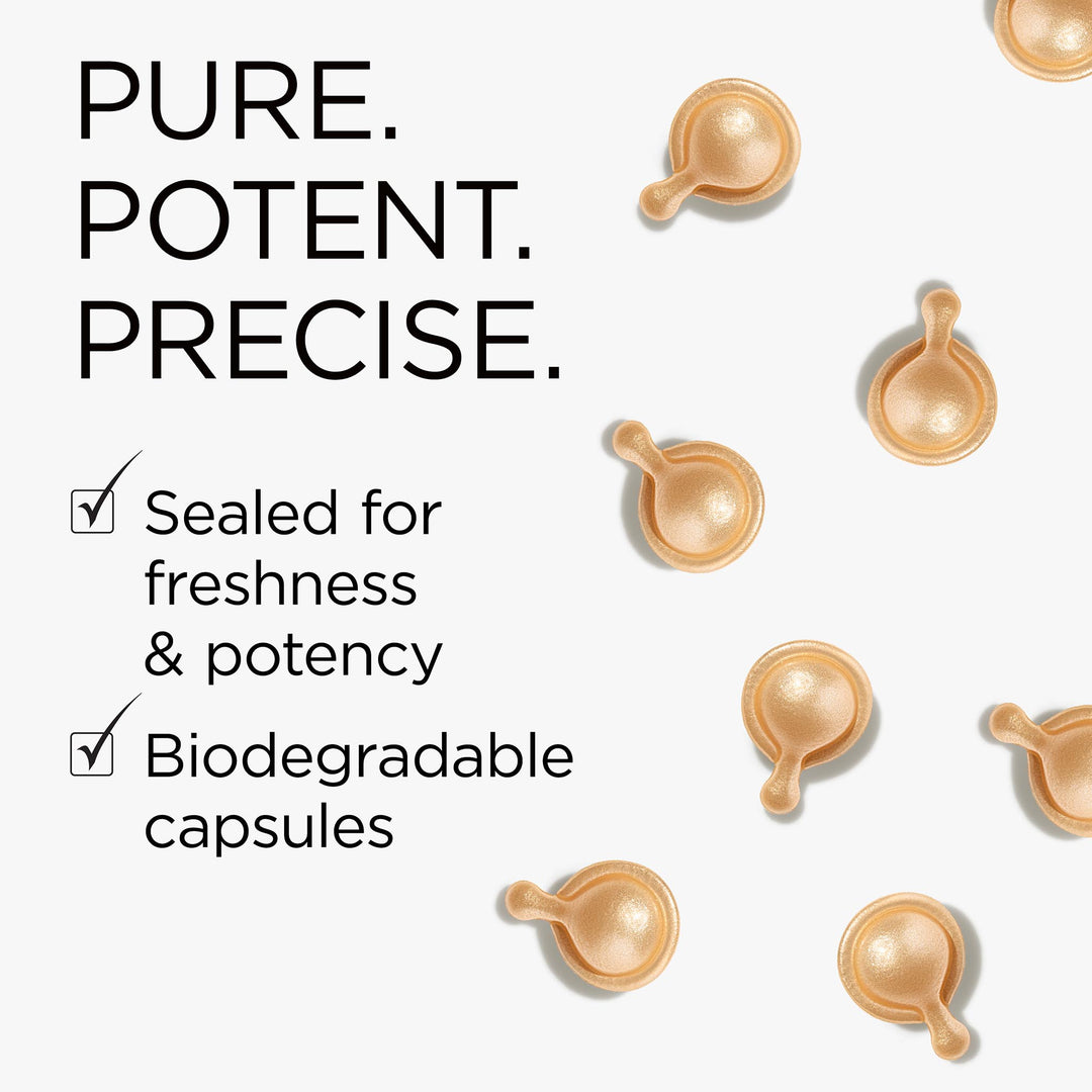 Advanced Ceramide Capsules are pure, potent and precise. Sealed for freshness and potency. Biodegradable capsules.