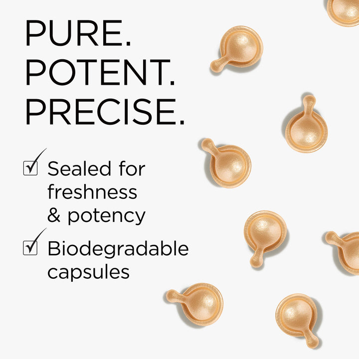 Advanced Ceramide Capsules are pure, potent and precise. Sealed for freshness and potency. Biodegradable capsules.