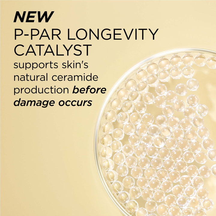 New P-PAR Longevity Catalyst supports skin's natural ceramide production before damage occurs