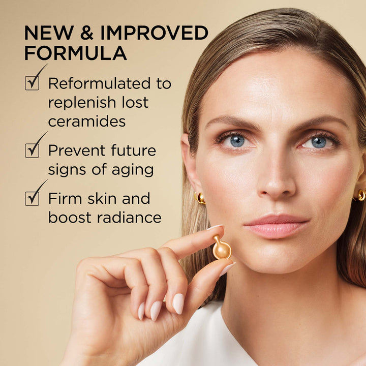 New and Improved Formula includes reformulated to replenish lost ceramides, prevent future signs of aging and firm skin and boost radiance