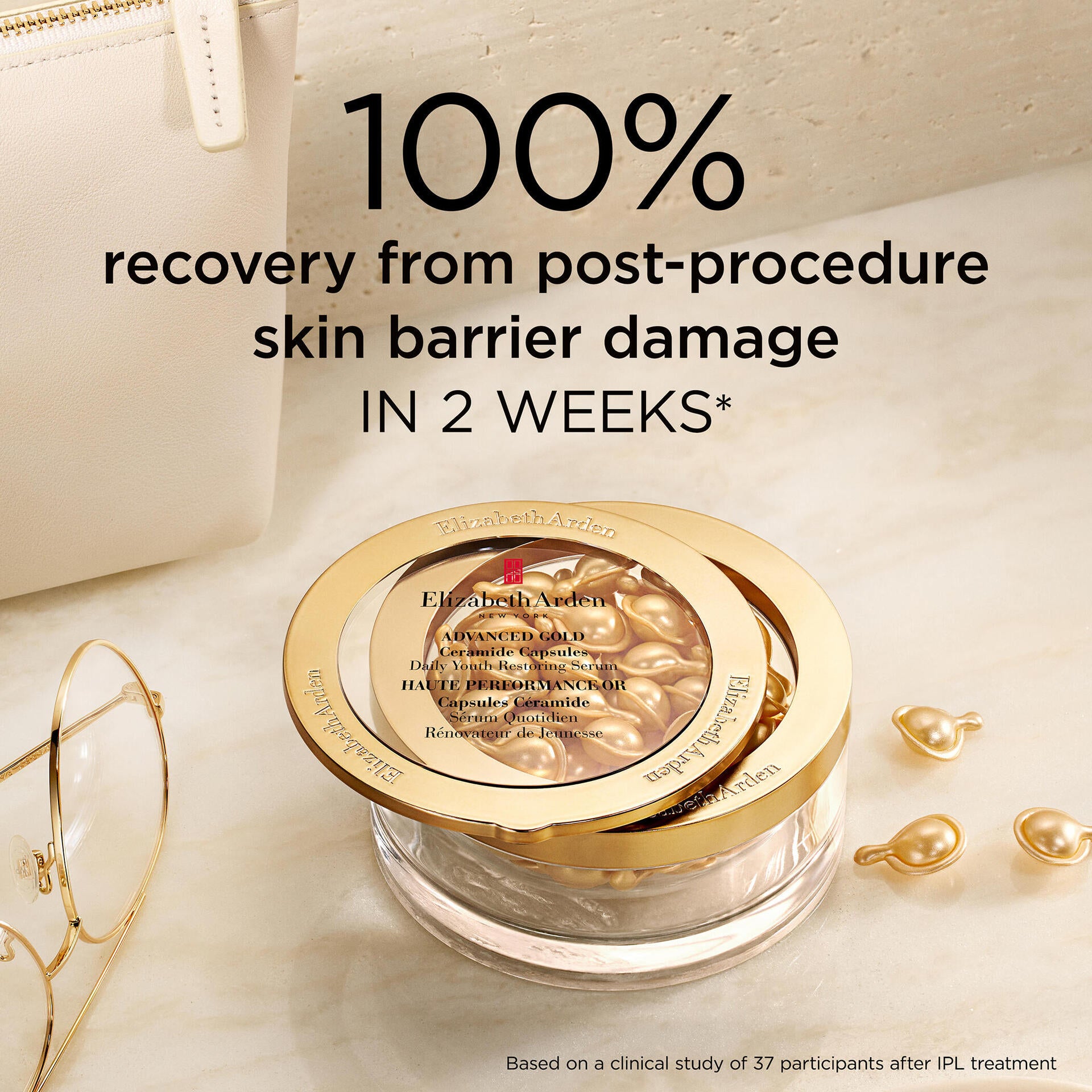 Elizabeth Arden セラミドカプセル フェイス＆アイ Advanced Gold Ceramide Capsules Serum | Elizabeth Arden