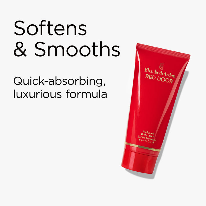 Red Door Body Lotion softens and smooths. It is quick-absorbing and has a luxurious formula.