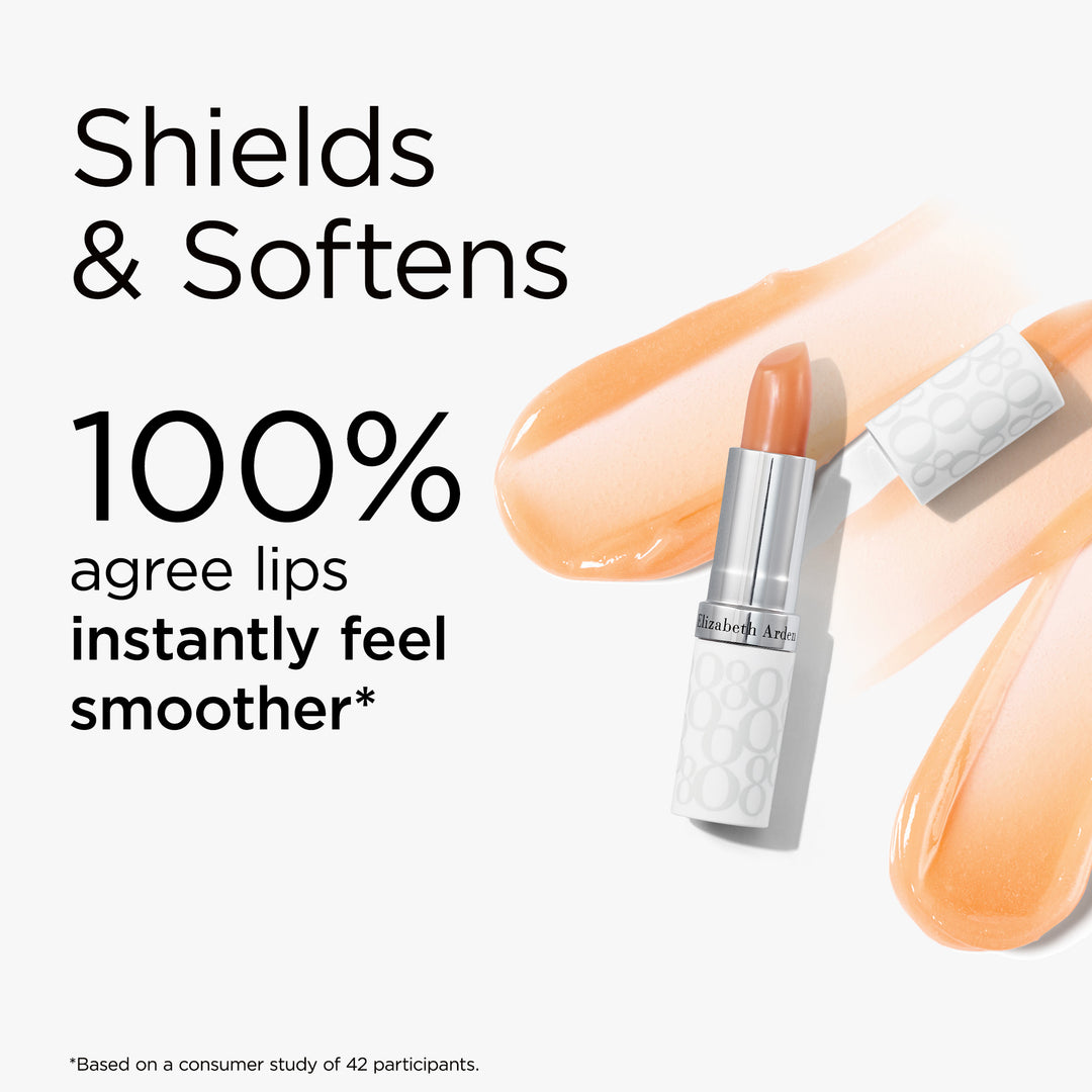 The lip protectant shields and softens. 100% agree lips instantly feel smoother* *Based on a consumer study of 42 participants.
