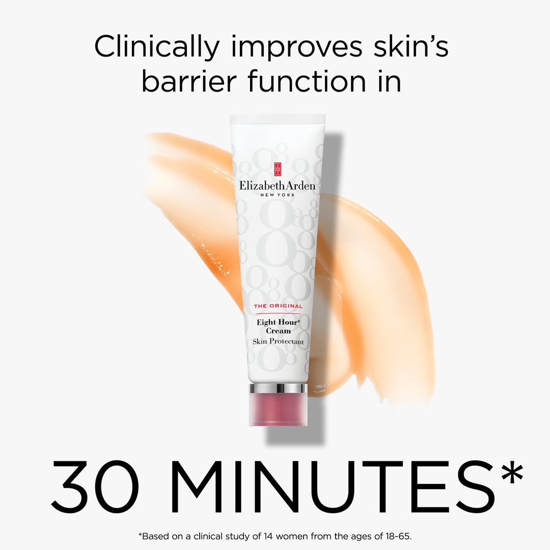 The skin protectant clinically improves skin's barrier function in 30 minutes* *Based on a clinical study of 14 women from the ages of 18-65.