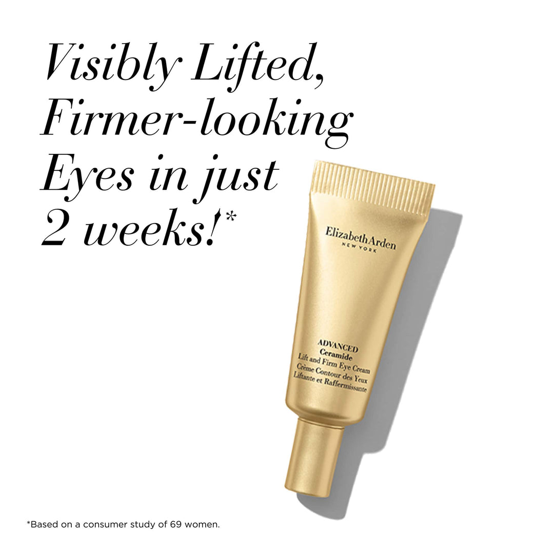 Visibly lifted, firmer-looking eyes in just 2 weeks!* *Based on a consumer study of 69 women