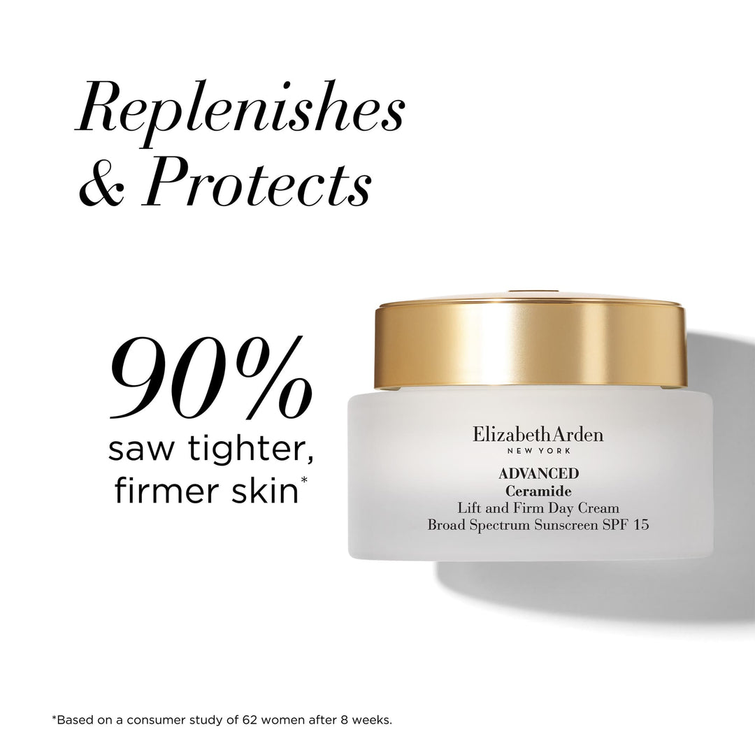 Replenishes and Protects. 90% saw tighter, firmer skin* *Based on a consumer study of 62 women after 8 weeks