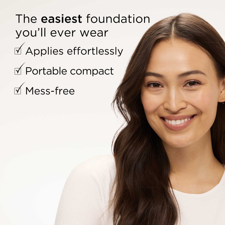 The easiest foundation you'll ever wear! Applies effortlessly, portable compact and mess free