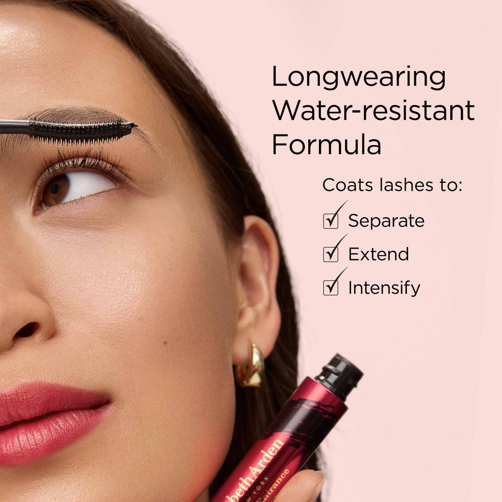 Longwearing, water-resistant formula. Coats lashes to separate, extend and intensify